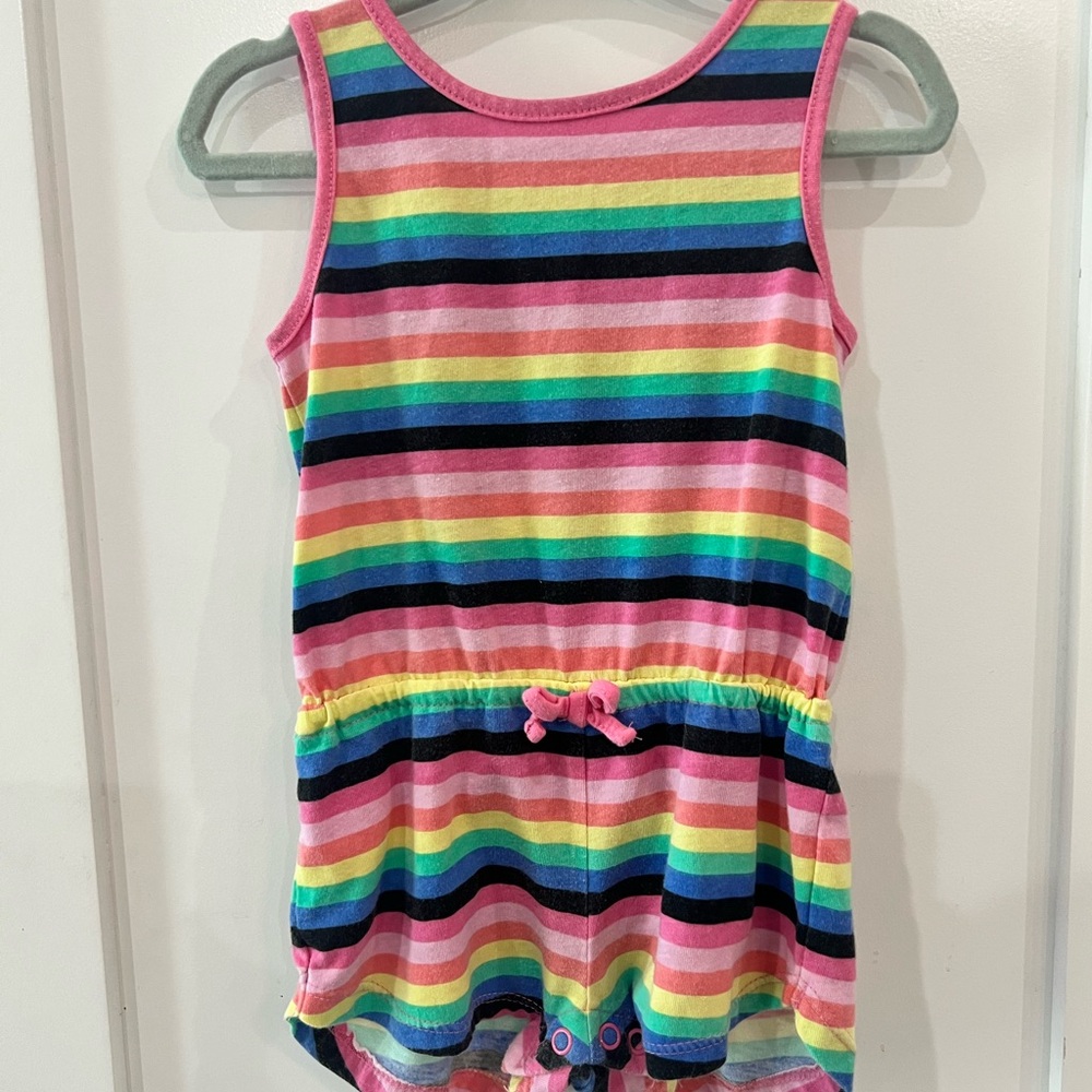 🔥3/$18🔥 The Children's Place Rainbow Striped One Piece. Girls size 12-18 months.